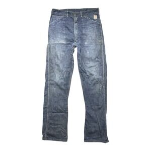 RARE‎ VTG Thrashed 40s 50s Headies Headlight Sanforized Denim Jeans Men's 32X33